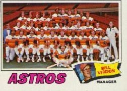 1977 Topps Baseball Cards      327     Houston Astros CL/Bill Virdon